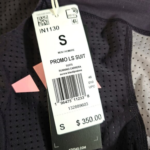 Adidas Pro Elite Team Promo LS Speedsuit 2024 Purple IN1130 - Men's Size S - Picture 2 of 6